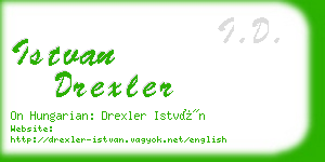 istvan drexler business card